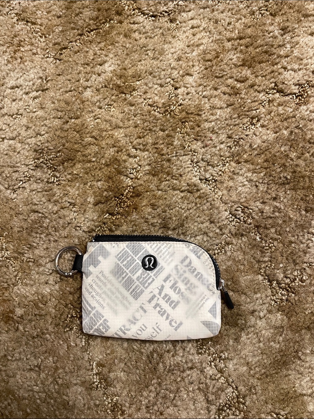 Lululemon Zipper Keychain Wallet Coin Purse 5” x‎ 3”